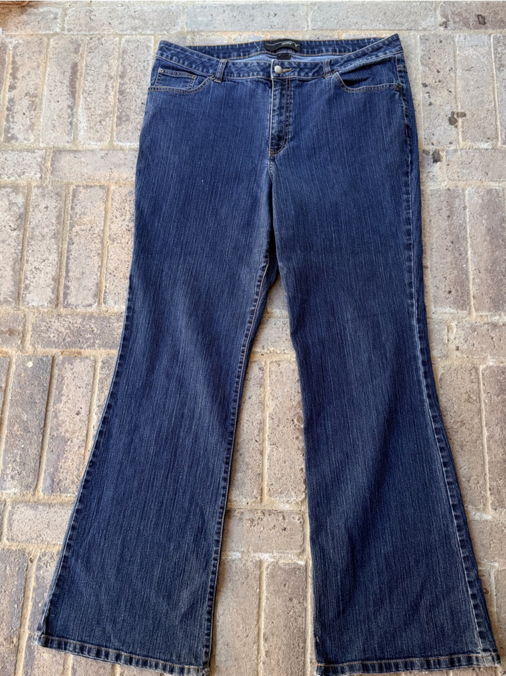 Venezia Dark Blue Flare Jeans - Wide Leg
